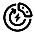regenerative braking icon in line style